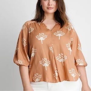 Anthropologie Dolan Alvia Peasant Top, Size 1X